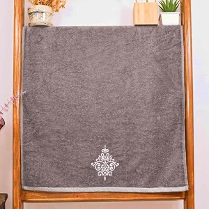 rangoli 100 bamboo hand towels - set of 2  500 gsm organic royale hand towel pack  40 x 60cm hand size towels  ultra soft quick-absorbent amp eco-friendly towels for hand amp bathroom - dark grey
