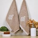 RANGOLI 100% Bamboo Hand Towels - Set of 2 | 500 GSM, Organic Royale Hand Towel Pack | 40 x 60cm Hand Size Towels | Ultra Soft, Quick-Absorbent &amp; Eco-Friendly Towels for Hand &amp; Bathroom - Dark Grey