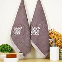 RANGOLI 100% Bamboo Hand Towels - Set of 2 | 500 GSM, Organic Royale Hand Towel Pack | 40 x 60cm Hand Size Towels | Ultra Soft, Quick-Absorbent &amp; Eco-Friendly Towels for Hand &amp; Bathroom - Dark Grey