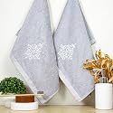 RANGOLI 100% Bamboo Hand Towels - Set of 2 | 500 GSM, Organic Royale Hand Towel Pack | 40 x 60cm Hand Size Towels | Ultra Soft, Quick-Absorbent &amp; Eco-Friendly Towels for Hand &amp; Bathroom - Grey