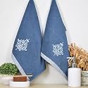 RANGOLI 100% Bamboo Hand Towels - Set of 2 | 500 GSM, Organic Royale Hand Towel Pack | 40 x 60cm Hand Size Towels | Ultra Soft, Quick-Absorbent &amp; Eco-Friendly Towels for Hand &amp; Bathroom - Dark Grey
