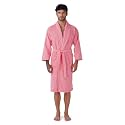 RANGOLI Microfiber Unisex Knee-Length Bathrobe with Full Sleeves &amp; Pockets, 550 GSM Extra Absorbent Terry Fabric with Rope Tie Closure (Coral-XL) | Canningvale Collection