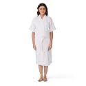 RANGOLI Women's Microfiber Bathrobe in Knee-Length &amp; Half Sleeve with 400 GSM for Super Absorbent &amp; Comfortable Day Wear (White-XL) | Noble Collection