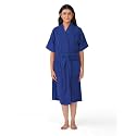 RANGOLI Women's Microfiber Bathrobe in Knee-Length &amp; Half Sleeve with 400 GSM for Super Absorbent &amp; Comfortable Day Wear (Navy Blue-S) | Noble Collection