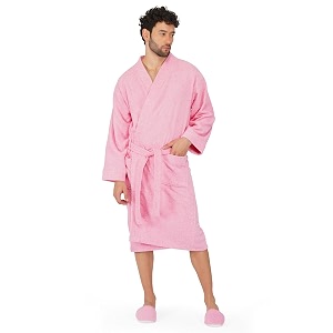 rangoli premium knee-length microfiber men bathrobe in full sleeves amp 2 pockets with 400 gsm fabric for ultra soft amp 2x absorbency  noble collection