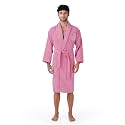 RANGOLI Premium Men's 100% Bamboo Bathrobe | 460 GSM Terry Fabric | Full Sleeves Knee-Length Bath Robe with 2 Pockets, Belt Closure in Soft &amp; Absorbent Luxury Design (Purple-XL) | Royal Bamboo