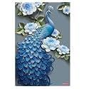 Rangoli Peacock Wall Sticker 12x18 Sheet – Elegant Self Adhesive Home Décor for Living Room, Bedroom &amp; Walls. Design-2