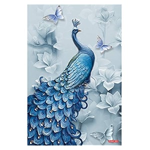 rangoli peacock wall sticker 12x18 sheet  elegant self adhesive home dcor for living room bedroom amp walls design-4