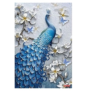 rangoli peacock wall sticker 12x18 sheet  elegant self adhesive home dcor for living room bedroom amp walls design-5