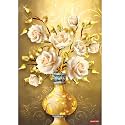 Rangoli Flower Pot Wall Sticker – 12x18 Sheet Self Adhesive Home Décor for Living Room, Bedroom &amp; Walls.Design-1