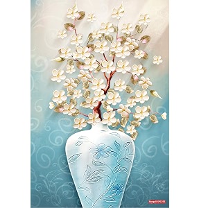 rangoli flower pot wall sticker  12x18 sheet self adhesive home dcor for living room bedroom amp wallsdesign-5