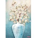 Rangoli Flower Pot Wall Sticker – 12x18 Sheet Self Adhesive Home Décor for Living Room, Bedroom &amp; Walls.Design-5