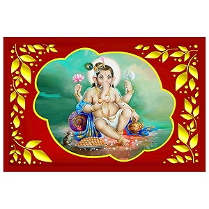 rangoli wall sticker with sparkel lamination and waterproof and scratch proof 12 or 18 inch pack of 1 multicolor vinyl dc2013