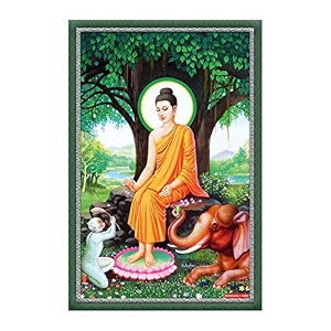 rangoli wall sticker with sparkel lamination and waterproof and scratch proof 12 or 18 inch pack of 1 multicolor vinyl dc1960