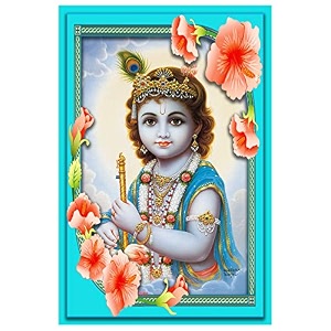 rangoli wall sticker with sparkel lamination and waterproof and scratch proof 12 or 18 inch pack of 1 multicolor vinyl dc2034