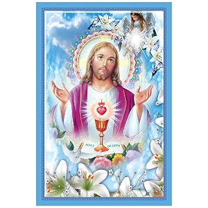 rangoli lord jesus wall sticker 12x18 inch self adhesive poster christian religious for home living room bedroom amp office design-3