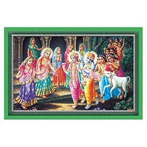 rangoli wall sticker with sparkel lamination and waterproof and scratch proof 12 or 18 inch pack of 1 multicolor vinyl dc1997