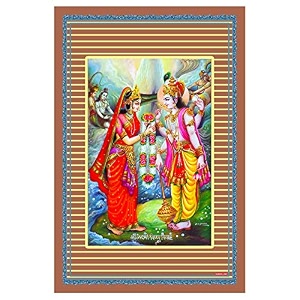 rangoli wall sticker with sparkel lamination and waterproof and scratch proof 12 or 18 inch pack of 1 multicolor vinyl dc2061