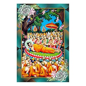 rangoli wall sticker with sparkel lamination and waterproof and scratch proof 12 or 18 inch pack of 1 multicolor vinyl dc1983