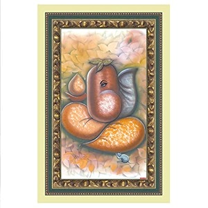 rangoli wall sticker with sparkel lamination and waterproof and scratch proof 12 or 18 inch pack of 1 multicolor vinyl dc2098