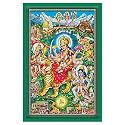 Rangoli Wall Sticker with sparkel Lamination and Waterproof and Scratch Proof 12 or 18 inch Pack of 1 Multicolor Vinyl DC2000