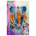Rangoli Wall Sticker with sparkel Lamination and Waterproof and Scratch Proof 12 or 18 inch Pack of 1 Multicolor Vinyl DC1984