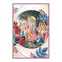 Rangoli Wall Sticker with sparkel Lamination and Waterproof and Scratch Proof 12 or 18 inch Pack of 1 Multicolor Vinyl DC1968