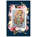 Rangoli Wall Sticker with sparkel Lamination and Waterproof and Scratch Proof 12 or 18 inch Pack of 1 Multicolor Vinyl DC2035