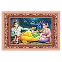 Rangoli Wall Sticker with sparkel Lamination and Waterproof and Scratch Proof 12 or 18 inch Pack of 1 Multicolor Vinyl DC1998