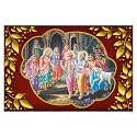 Rangoli Wall Sticker with sparkel Lamination and Waterproof and Scratch Proof 12 or 18 inch Pack of 1 Multicolor Vinyl DC1978