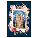 Rangoli Wall Sticker with sparkel Lamination and Waterproof and Scratch Proof 12 or 18 inch Pack of 1 Multicolor Vinyl DC2086
