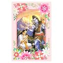 Rangoli Wall Sticker with sparkel Lamination and Waterproof and Scratch Proof 12 or 18 inch Pack of 1 Multicolor Vinyl DC2078