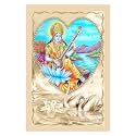 Rangoli Wall Sticker with sparkel Lamination and Waterproof and Scratch Proof 12 or 18 inch Pack of 1 Multicolor Vinyl DC2020