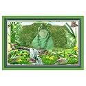Rangoli Wall Sticker with sparkel Lamination and Waterproof and Scratch Proof 12 or 18 inch Pack of 1 Multicolor Vinyl DC2027
