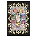 Rangoli Wall Sticker with sparkel Lamination and Waterproof and Scratch Proof 12 or 18 inch Pack of 1 Multicolor Vinyl DC2063