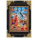 Rangoli Wall Sticker with sparkel Lamination and Waterproof and Scratch Proof 12 or 18 inch Pack of 1 Multicolor Vinyl DC2062