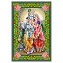 Rangoli Wall Sticker with sparkel Lamination and Waterproof and Scratch Proof 12 or 18 inch Pack of 1 Multicolor Vinyl DC1989