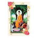 Rangoli Wall Sticker with sparkel Lamination and Waterproof and Scratch Proof 12 or 18 inch Pack of 1 Multicolor Vinyl DC1976