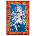 Rangoli Wall Sticker with sparkel Lamination and Waterproof and Scratch Proof 12 or 18 inch Pack of 1 Multicolor Vinyl DC2079