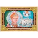 Rangoli Wall Sticker with sparkel Lamination and Waterproof and Scratch Proof 12 or 18 inch Pack of 1 Multicolor Vinyl DC2048