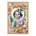 Rangoli Wall Sticker with sparkel Lamination and Waterproof and Scratch Proof 12 or 18 inch Pack of 1 Multicolor Vinyl DC2025