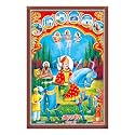 Rangoli Wall Sticker with sparkel Lamination and Waterproof and Scratch Proof 12 or 18 inch Pack of 1 Multicolor Vinyl DC1959