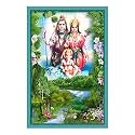 Rangoli Wall Sticker with sparkel Lamination and Waterproof and Scratch Proof 12 or 18 inch Pack of 1 Multicolor Vinyl DC2029