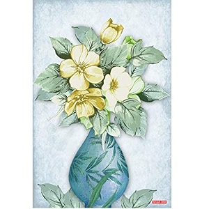 rangoli flower pot wall sticker  12x18 sheet self adhesive home dcor for living room bedroom amp wallsdesign-24