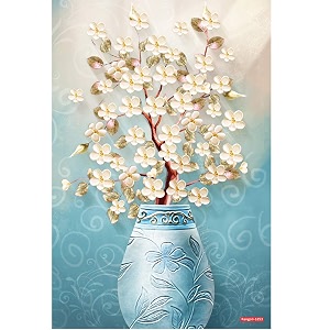 rangoli flower pot wall sticker  12x18 sheet self adhesive home dcor for living room bedroom amp wallsdesign-19
