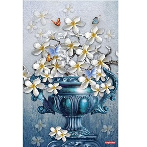 rangoli flower pot wall sticker  12x18 sheet self adhesive home dcor for living room bedroom amp wallsdesign-17