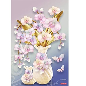 rangoli flower pot wall sticker  12x18 sheet self adhesive home dcor for living room bedroom amp wallsdesign-16