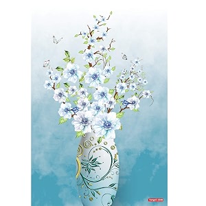 rangoli flower pot wall sticker  12x18 sheet self adhesive home dcor for living room bedroom amp wallsdesign-14
