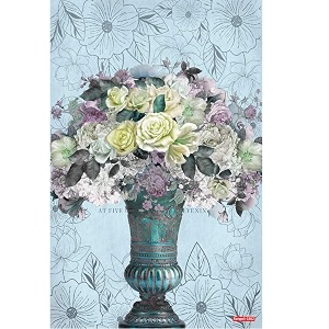 rangoli flower pot wall sticker  12x18 sheet self adhesive home dcor for living room bedroom amp wallsdesign-25