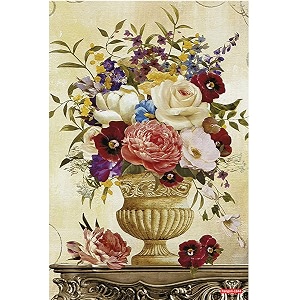 rangoli flower pot wall sticker  12x18 sheet self adhesive home dcor for living room bedroom amp wallsdesign-12